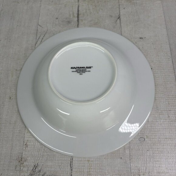 Rachael Ray LITTLE HOOT Autumn Stripe Owl Bands Porcelain Rim Soup Bowl Set of 4 - Picture 7 of 16